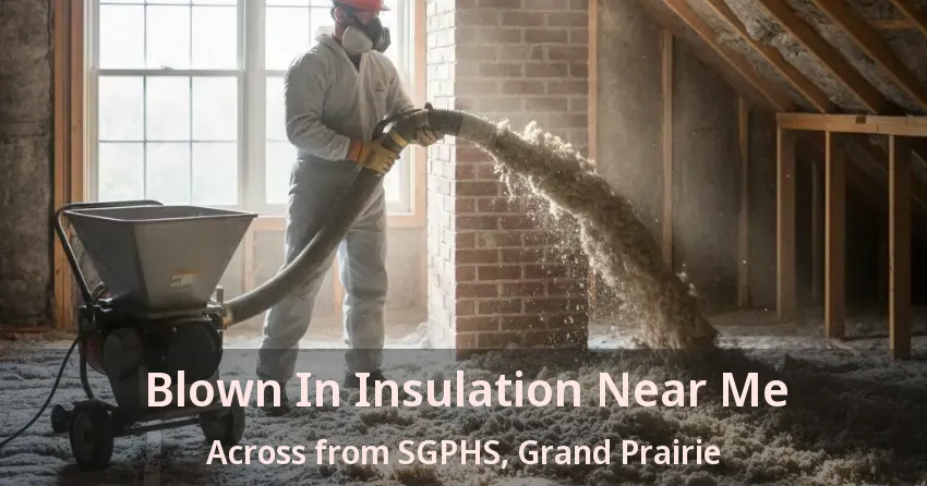 Blown In Insulation Near Me Across from SGPHS, Grand Prairie - TX