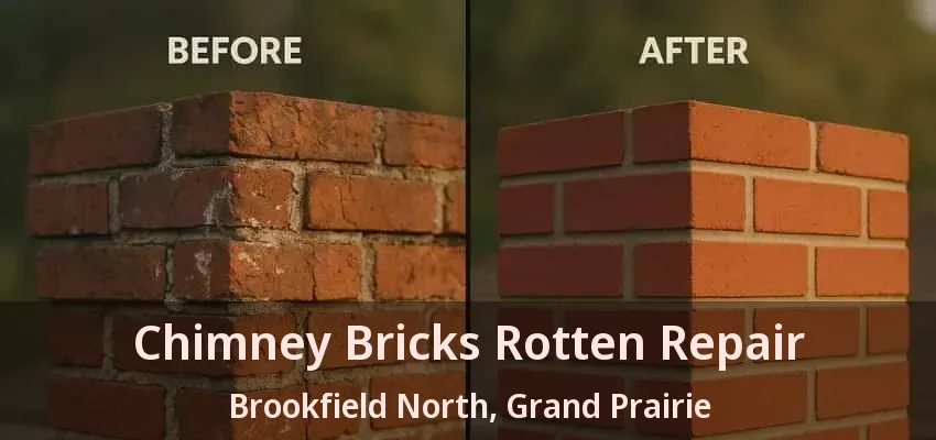 Chimney Bricks Rotten Repair Brookfield North, Grand Prairie - TX