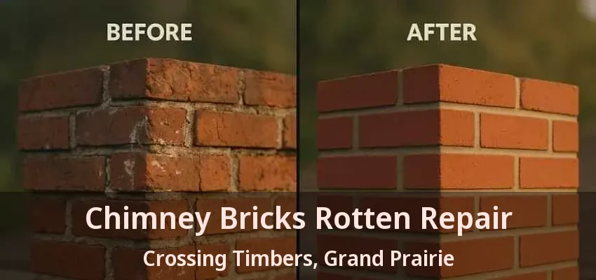 Chimney Bricks Rotten Repair Crossing Timbers, Grand Prairie - TX