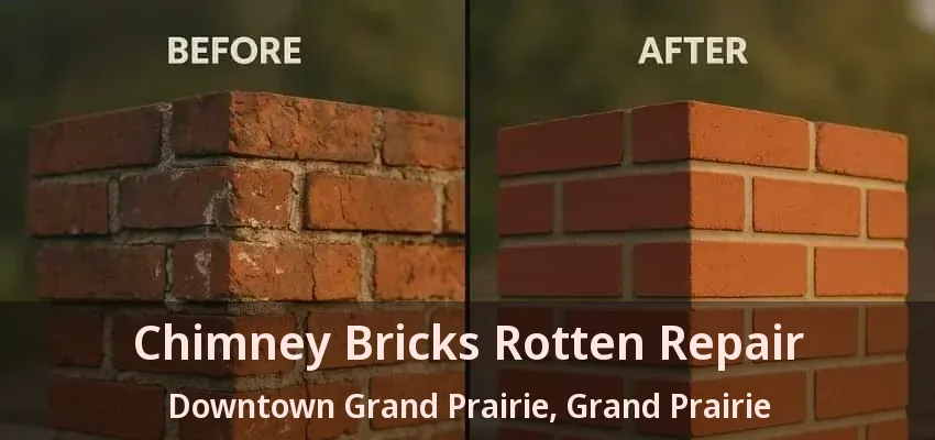 Chimney Bricks Rotten Repair Downtown Grand Prairie, Grand Prairie - TX