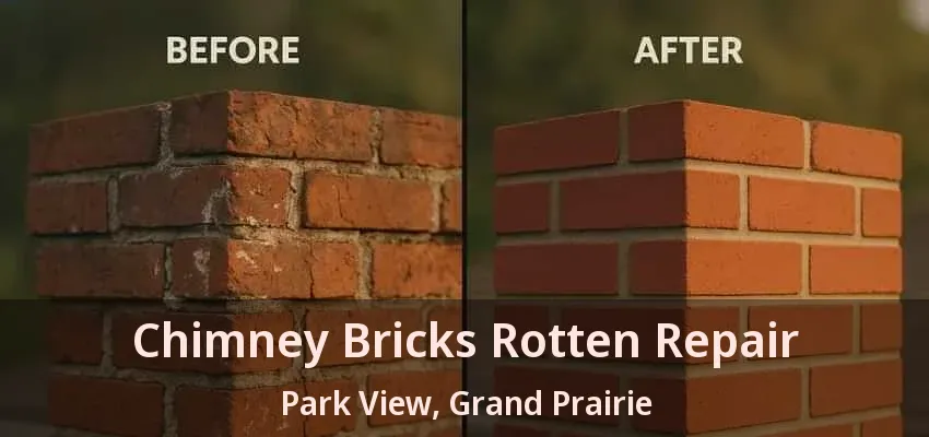 Chimney Bricks Rotten Repair Park View, Grand Prairie - TX