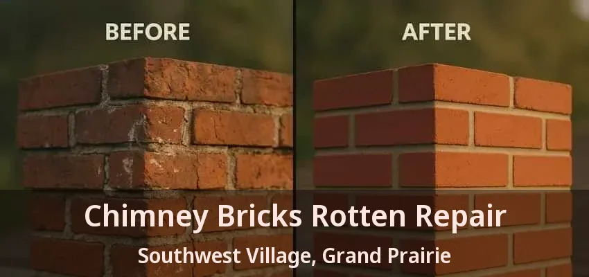 Chimney Bricks Rotten Repair Southwest Village, Grand Prairie - TX