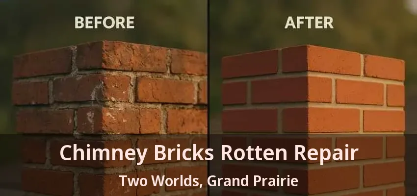 Chimney Bricks Rotten Repair Two Worlds, Grand Prairie - TX