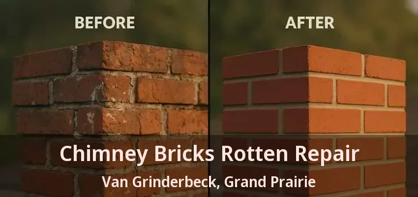Chimney Bricks Rotten Repair Van Grinderbeck, Grand Prairie - TX