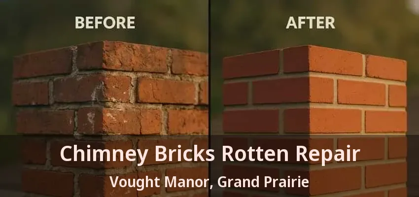 Chimney Bricks Rotten Repair Vought Manor, Grand Prairie - TX