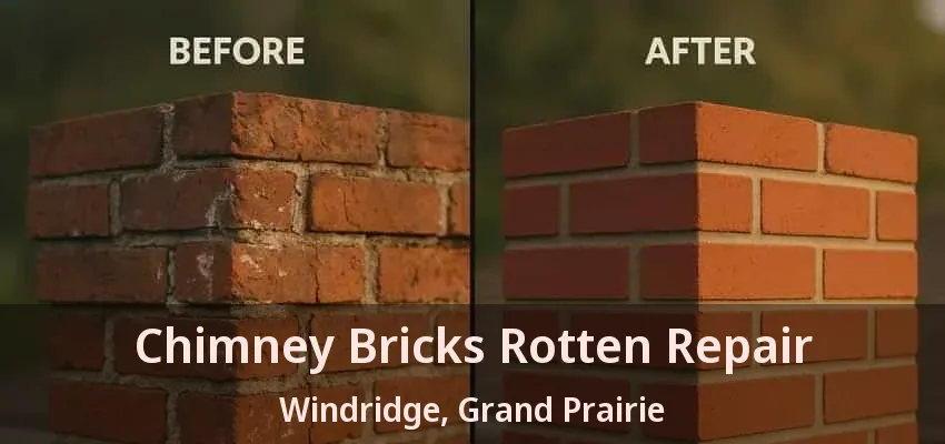 Chimney Bricks Rotten Repair Windridge, Grand Prairie - TX
