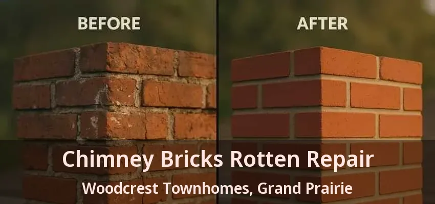 Chimney Bricks Rotten Repair Woodcrest Townhomes, Grand Prairie - TX