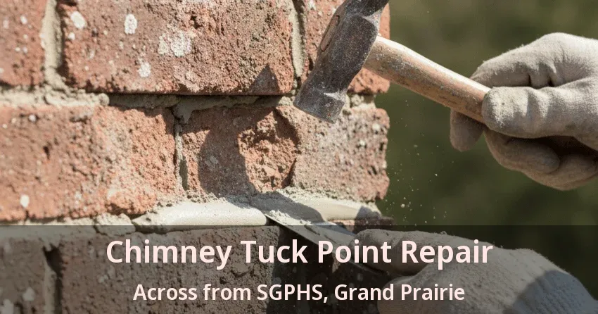 Chimney Tuck Point Repair Across from SGPHS, Grand Prairie - TX