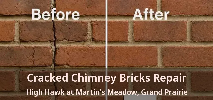 Cracked Chimney Bricks Repair High Hawk at Martin's Meadow, Grand Prairie - TX