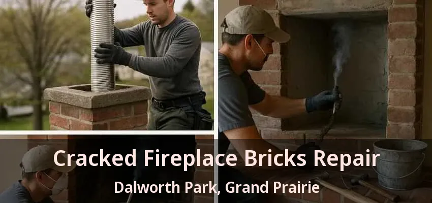 Cracked Fireplace Bricks Repair Dalworth Park, Grand Prairie - TX