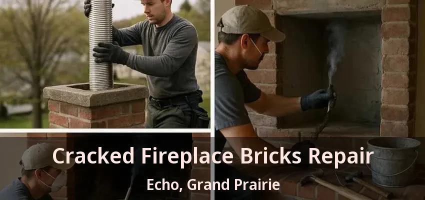 Cracked Fireplace Bricks Repair Echo, Grand Prairie - TX