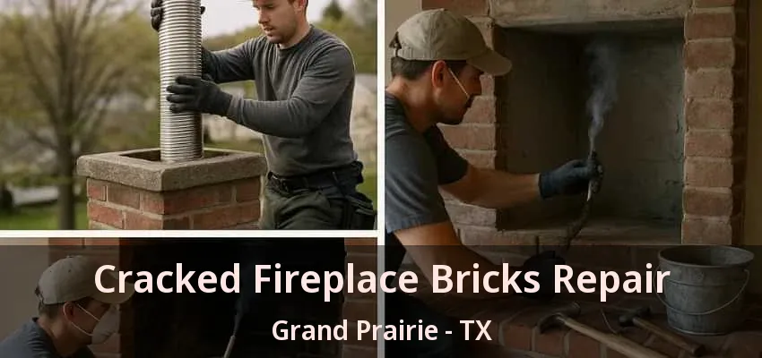 Cracked Fireplace Bricks Repair Grand Prairie - TX