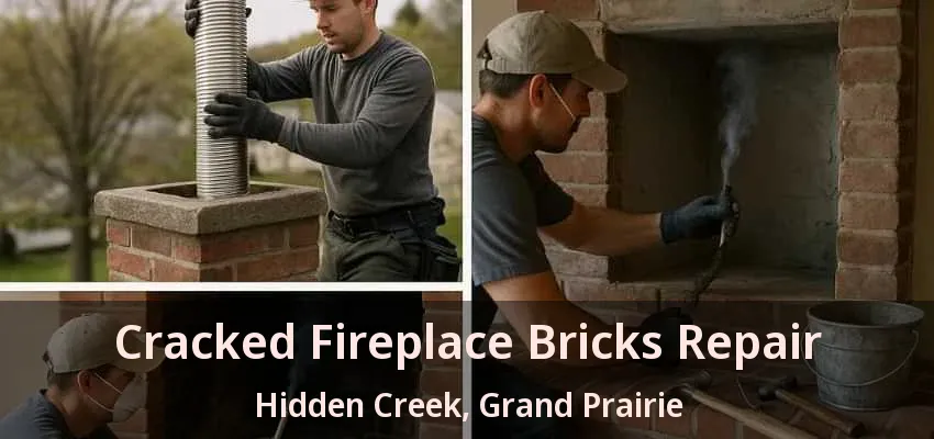 Cracked Fireplace Bricks Repair Hidden Creek, Grand Prairie - TX