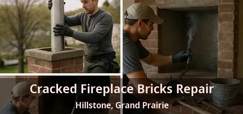 Cracked Fireplace Bricks Repair Hillstone, Grand Prairie - TX