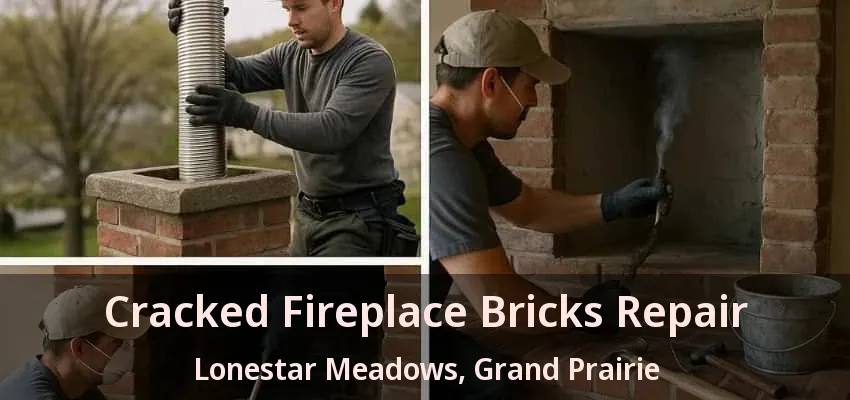 Cracked Fireplace Bricks Repair Lonestar Meadows, Grand Prairie - TX