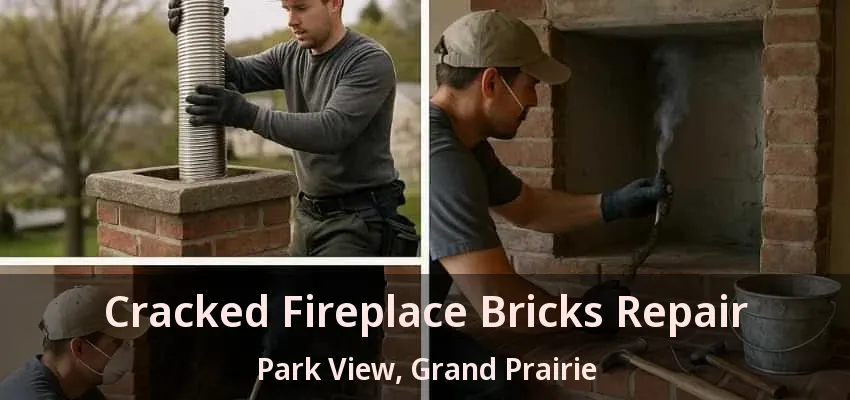 Cracked Fireplace Bricks Repair Park View, Grand Prairie - TX
