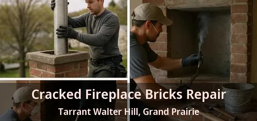 Cracked Fireplace Bricks Repair Tarrant Walter Hill, Grand Prairie - TX