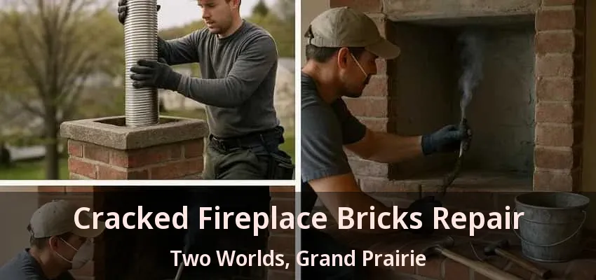 Cracked Fireplace Bricks Repair Two Worlds, Grand Prairie - TX