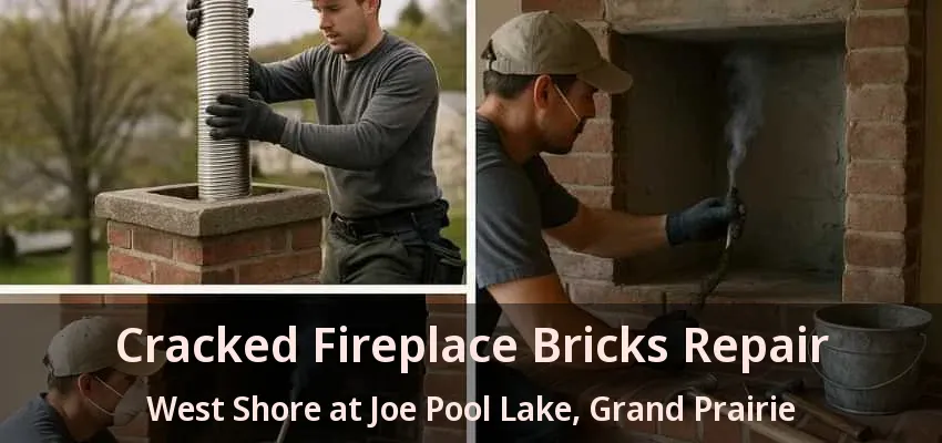 Cracked Fireplace Bricks Repair West Shore at Joe Pool Lake, Grand Prairie - TX