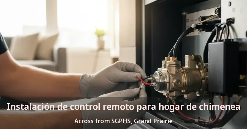 Instalación de control remoto para hogar de chimenea Across from SGPHS, Grand Prairie - TX