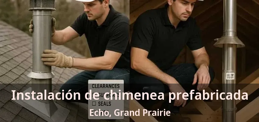 Instalación de chimenea prefabricada Echo, Grand Prairie - TX