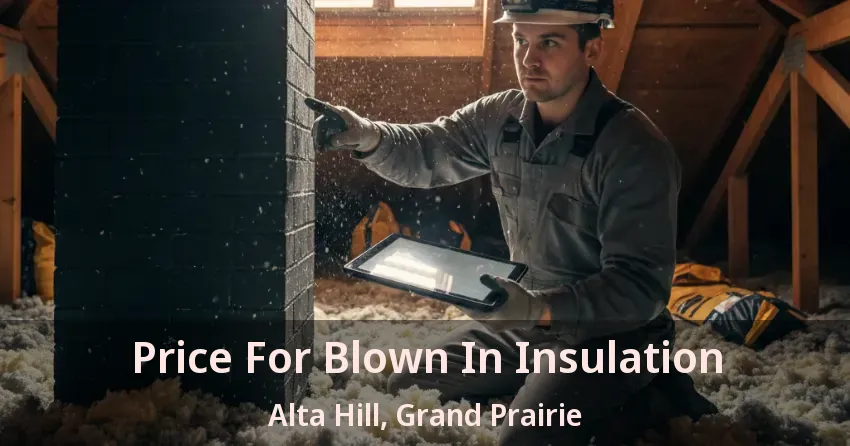 Price For Blown In Insulation Alta Hill, Grand Prairie - TX