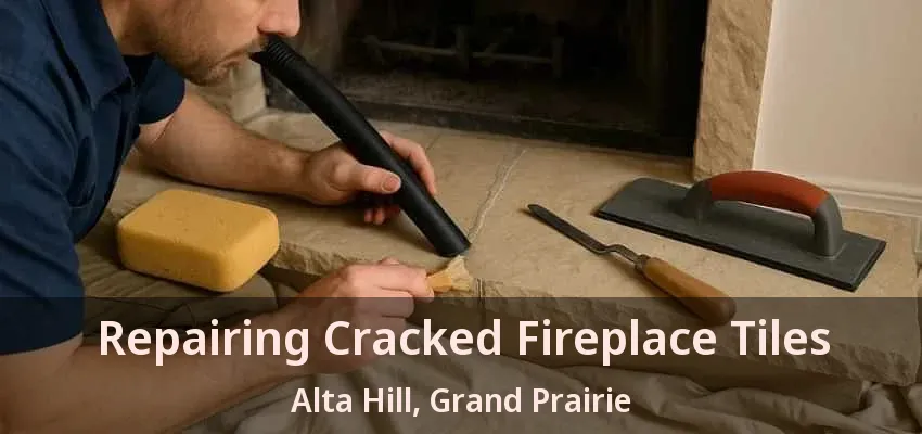 Repairing Cracked Fireplace Tiles Alta Hill, Grand Prairie - TX