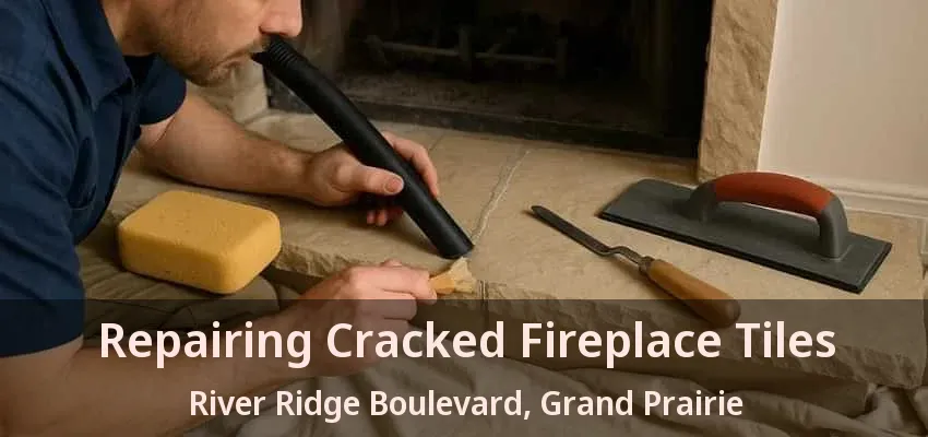 Repairing Cracked Fireplace Tiles River Ridge Boulevard, Grand Prairie - TX